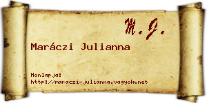 Maráczi Julianna névjegykártya