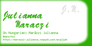 julianna maraczi business card