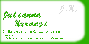 julianna maraczi business card